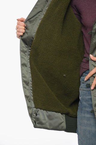 Parka Con Polsini E Pelliccia Sul Cappuccio