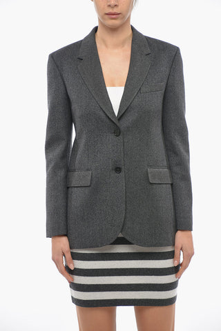 Blazer Monopetto Foderato In lana Con Tasca Ad Aletta