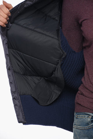 Wool Kint Bomber With Quilted Detail