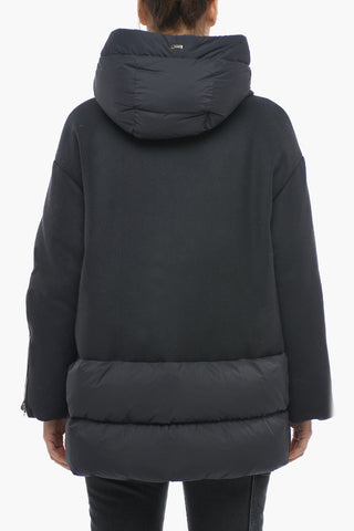 Piumino In Lana Con Cappuccio E Chiusura Zip