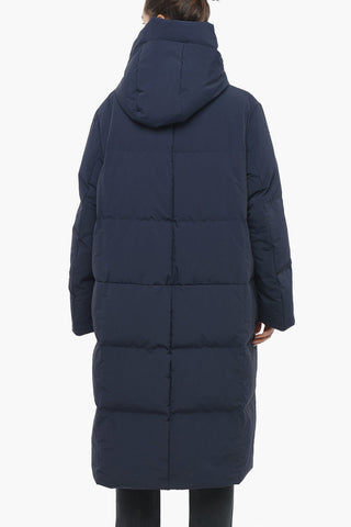 Solid Color Down Jacket with Belt