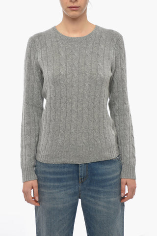 Crew Neck Aran Cashmere Sweater