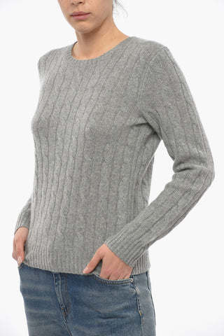 Crew Neck Aran Cashmere Sweater