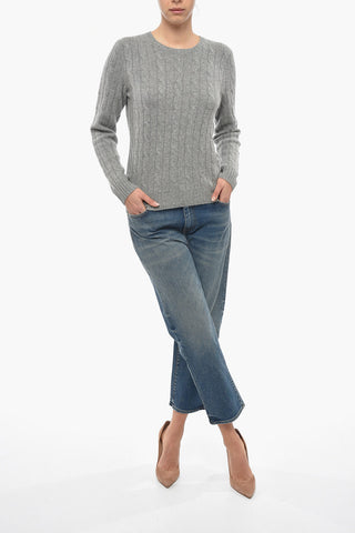 Crew Neck Aran Cashmere Sweater