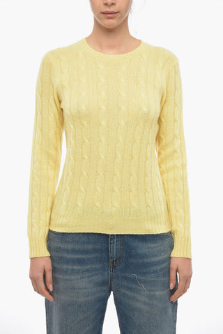 Crew Neck Aran Cashmere Sweater