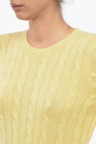 Crew Neck Aran Cashmere Sweater