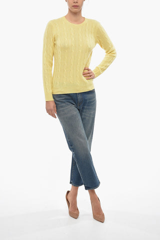 Crew Neck Aran Cashmere Sweater