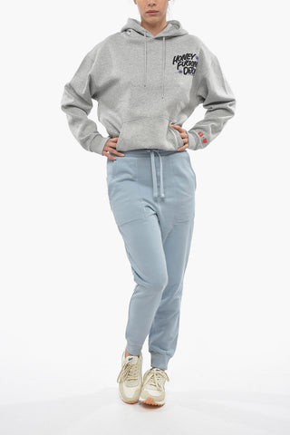 Joggers SHAY in Cotone Felpato con Polsini