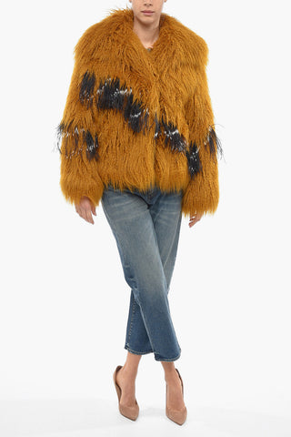 2-Pockets Faux Fur ROTADI Coat