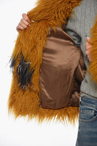 2-Pockets Faux Fur ROTADI Coat
