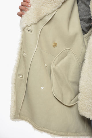 Maxi Cappotto a Doppiopetto in Pelle
