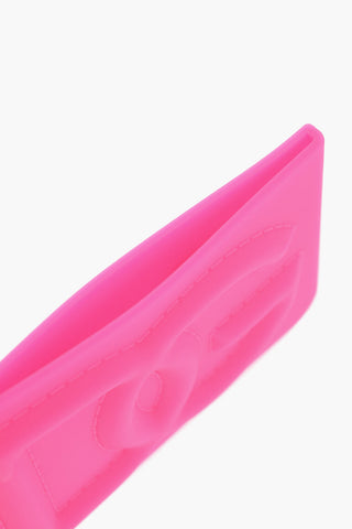 Fluo Rubber Card Holder with Embossed Logo