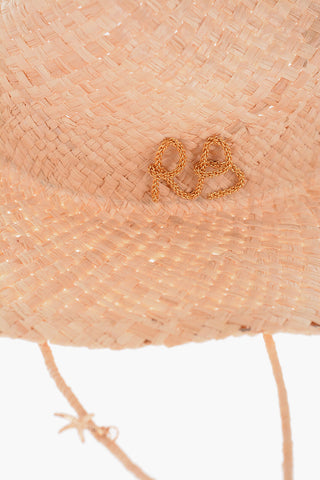 Cappello Floppy in Paglia Intrecciata a Tinta Unita