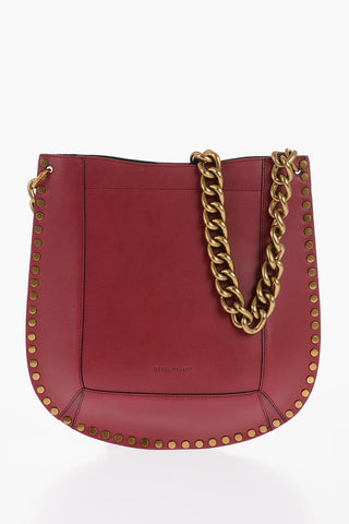 Leather OSKAN NEW Hobo Bag with Side Golden Studs