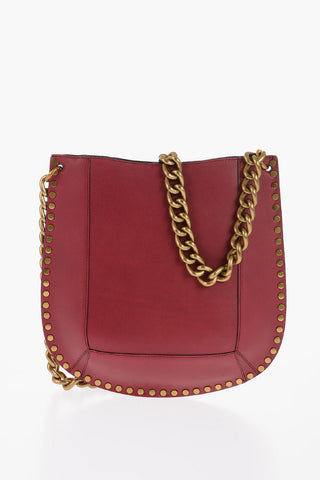 Leather OSKAN NEW Hobo Bag with Side Golden Studs
