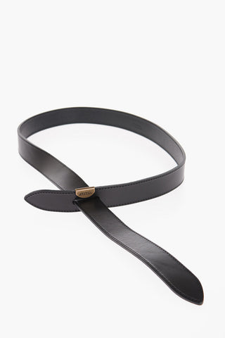 Solid Color Leather LECCE Belt 30mm