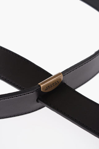 Solid Color Leather LECCE Belt 30mm