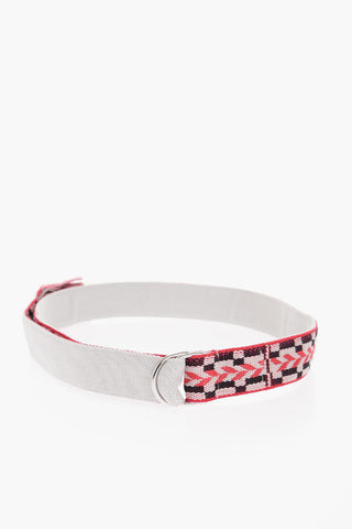 All-Over Embroidered NYESSAH Belt with Fringes 40mm