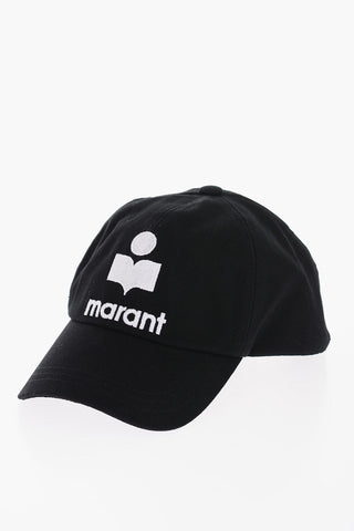 Cappello da Baseball in Cotone con Logo a Contrasto Ricamato