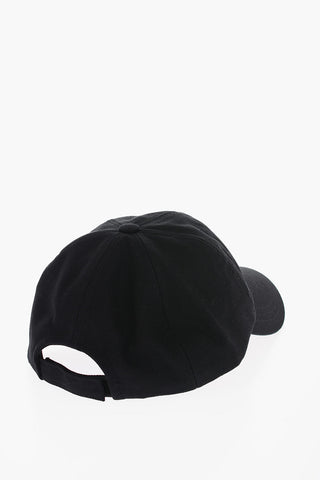Cappello da Baseball in Cotone con Logo a Contrasto Ricamato