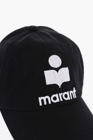 Cappello da Baseball in Cotone con Logo a Contrasto Ricamato