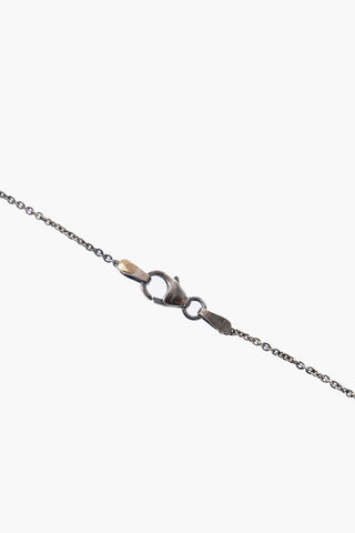 Silver Necklace with Pendant and Central Stone