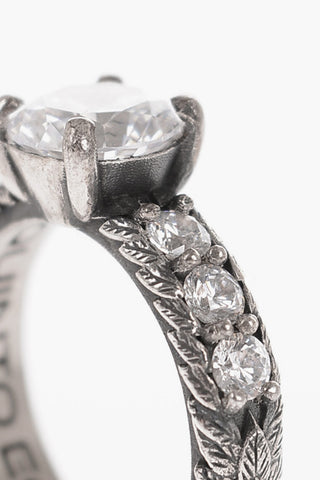 Anello Solitario MIDNIGHT in Argento con Pietre 