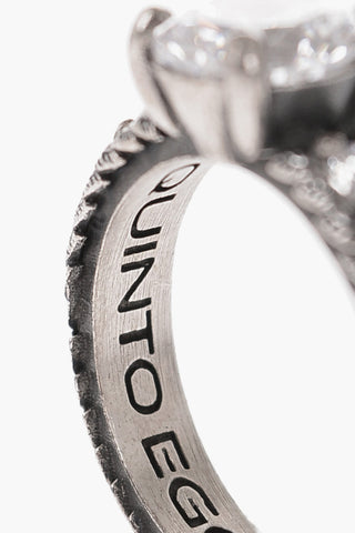 Anello Solitario MIDNIGHT in Argento con Pietre 