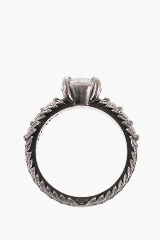 Anello Solitario MIDNIGHT in Argento con Pietre 
