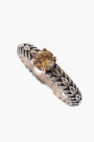 Anello Solitario in Argento con Pietra Centrale