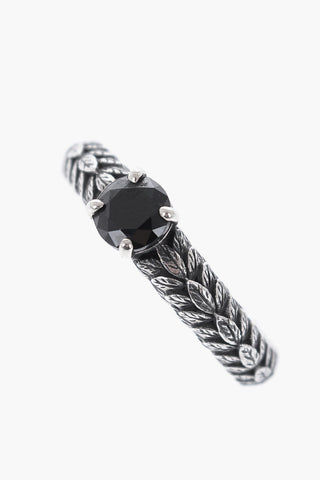 Anello SOLITARIO CUBE MINI in Argento con Pietra Centrale