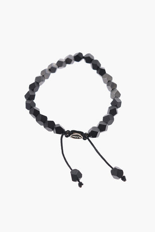 Slider Bracelet with Two-Tone Squared Stones