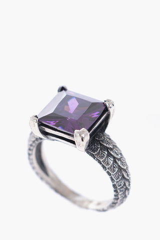 Anello CARRE LIGHT in Argento con Pietra Zircone
