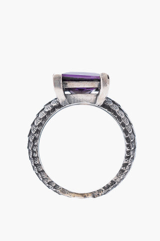 Anello CARRE LIGHT in Argento con Pietra Zircone