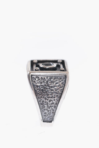 Silver LABIRINTO Ring with Central Stone