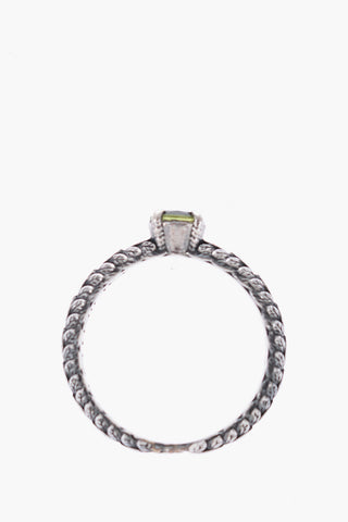 Anello SOLITARIO CUBE MINI in Argento con Pietra Centrale