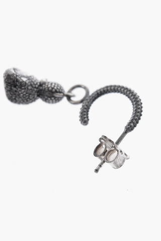 Single Hoop Earring with Teddy Bear Pendant