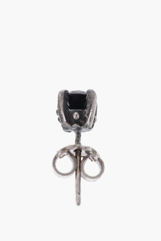 Silver Single Earring with Zircon