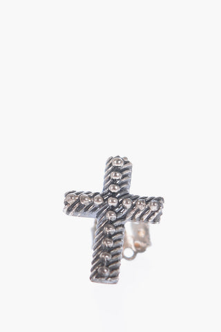 Silver Cross Shaped Single Earring