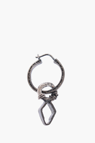 Single Hoop Earring with Pendant