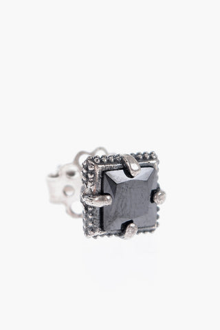 Orecchino Singolo CARRE' DIGITAL in Argento con Zircone
