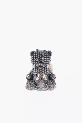 Silver Teddy Bear Shaped Single Earring