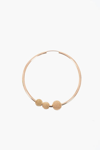 18KT Gold RICCIO Single Hoop Earring