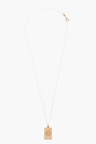 18 KT Yellow Gold Necklace with Sacral Chakra Engraved