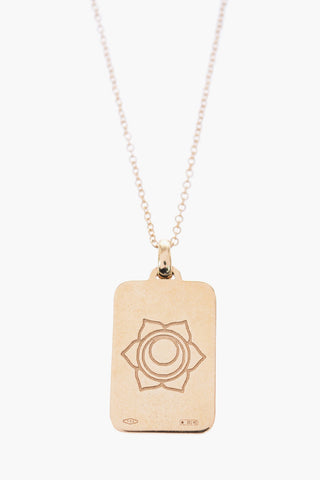 18 KT Yellow Gold Necklace with Sacral Chakra Engraved
