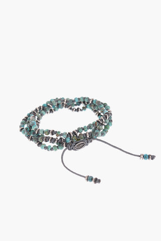 Two-Tone Silver Double Circle Bracelet