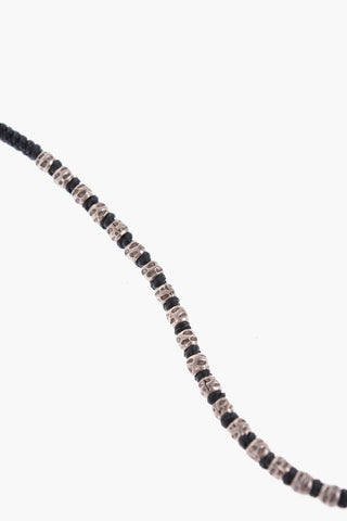 Fabric Double Circle  Bracelet with Metal Details