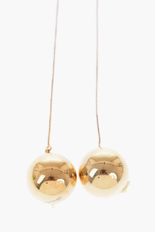 Collana Dorata con Doppio Pendente a Sfera