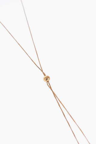 Collana Dorata con Doppio Pendente a Sfera