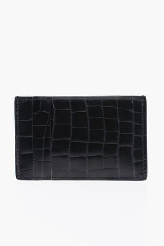 Crocodile Effect Leather Card Holder